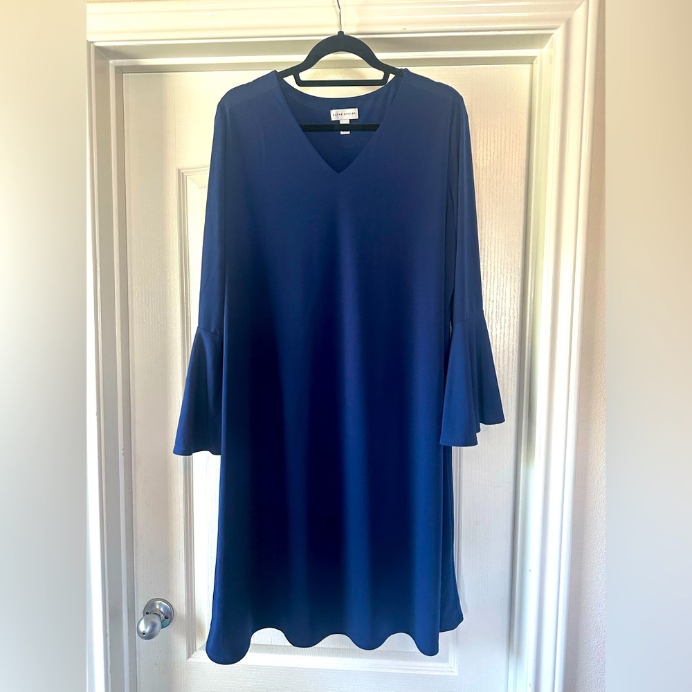 Susan Graver Liquid Knit Navy dress XL/XXL